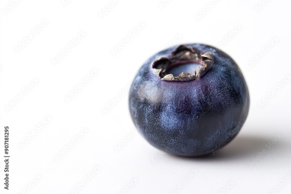 Blueberry isolated on white background, full depth of field, ai Blueberry isolated on white background, full depth of field, ai