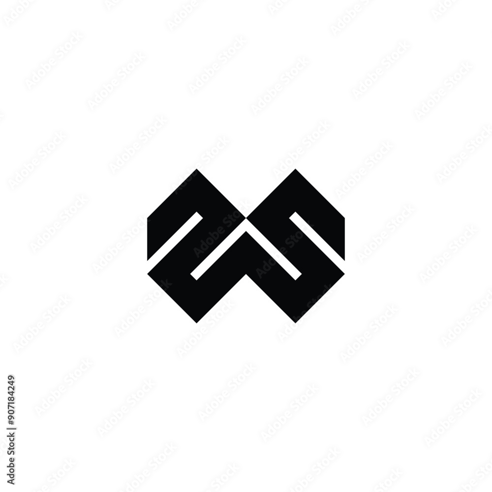 Letter ZS two hexagons geometric symbol simple logo vector Letter ZS two hexagons geometric symbol simple logo vector