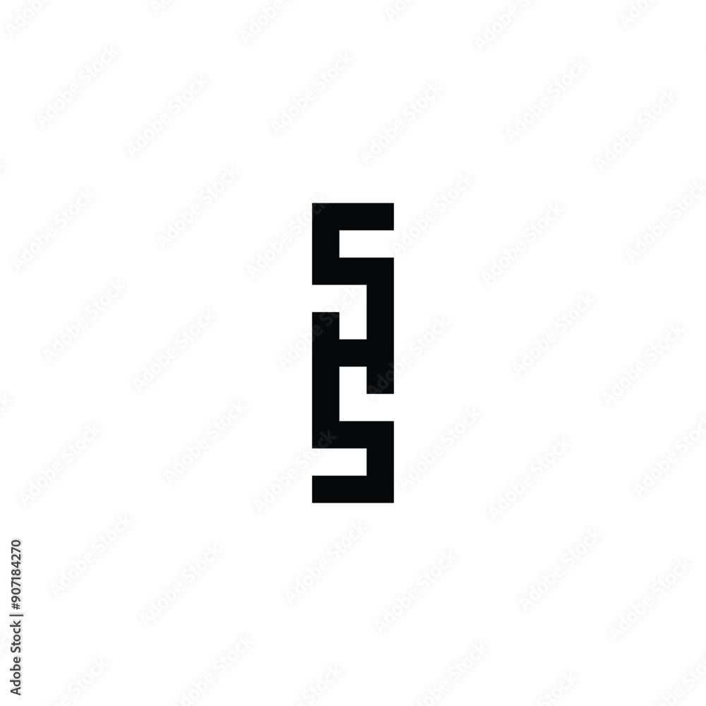 Letter S and H square geometric symbol simple logo vector Letter S and H square geometric symbol simple logo vector