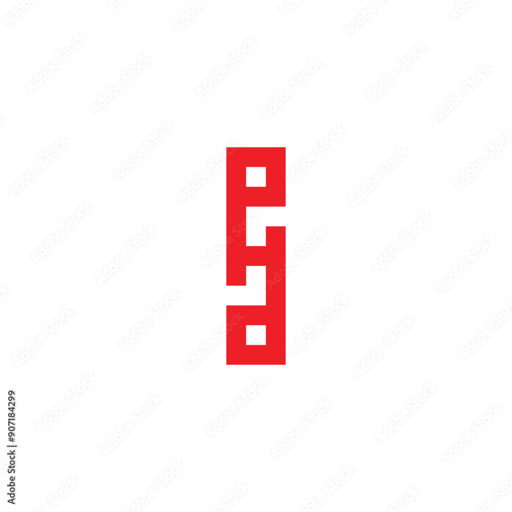Letter P H d square geometric symbol simple logo vector Letter P H d square geometric symbol simple logo vector