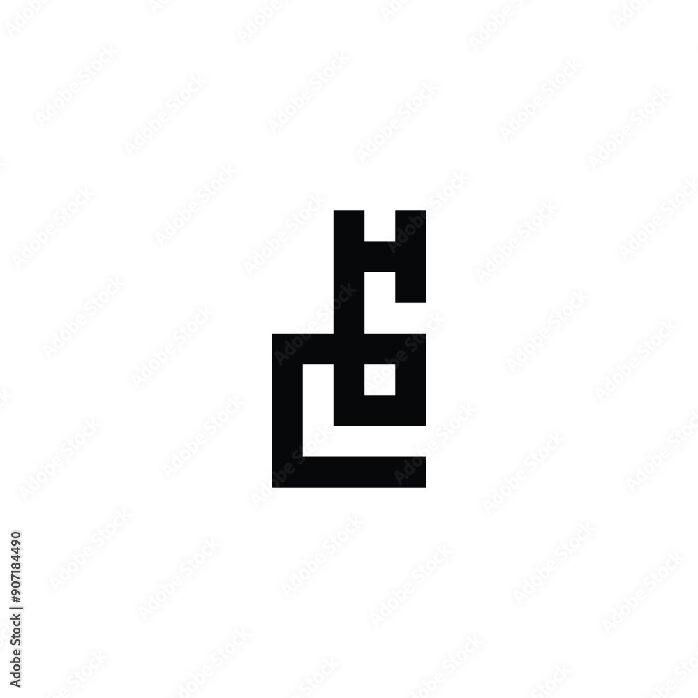 Letter H and e square geometric symbol simple logo vector Letter H and e square geometric symbol simple logo vector