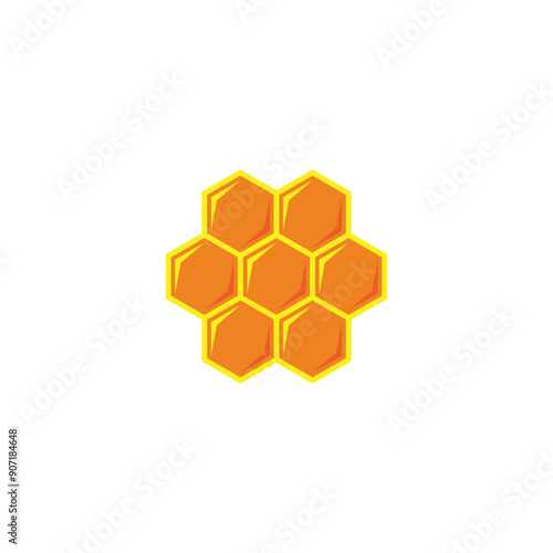 Hexagons, honey, natural, background, geometric symbol simple logo vector