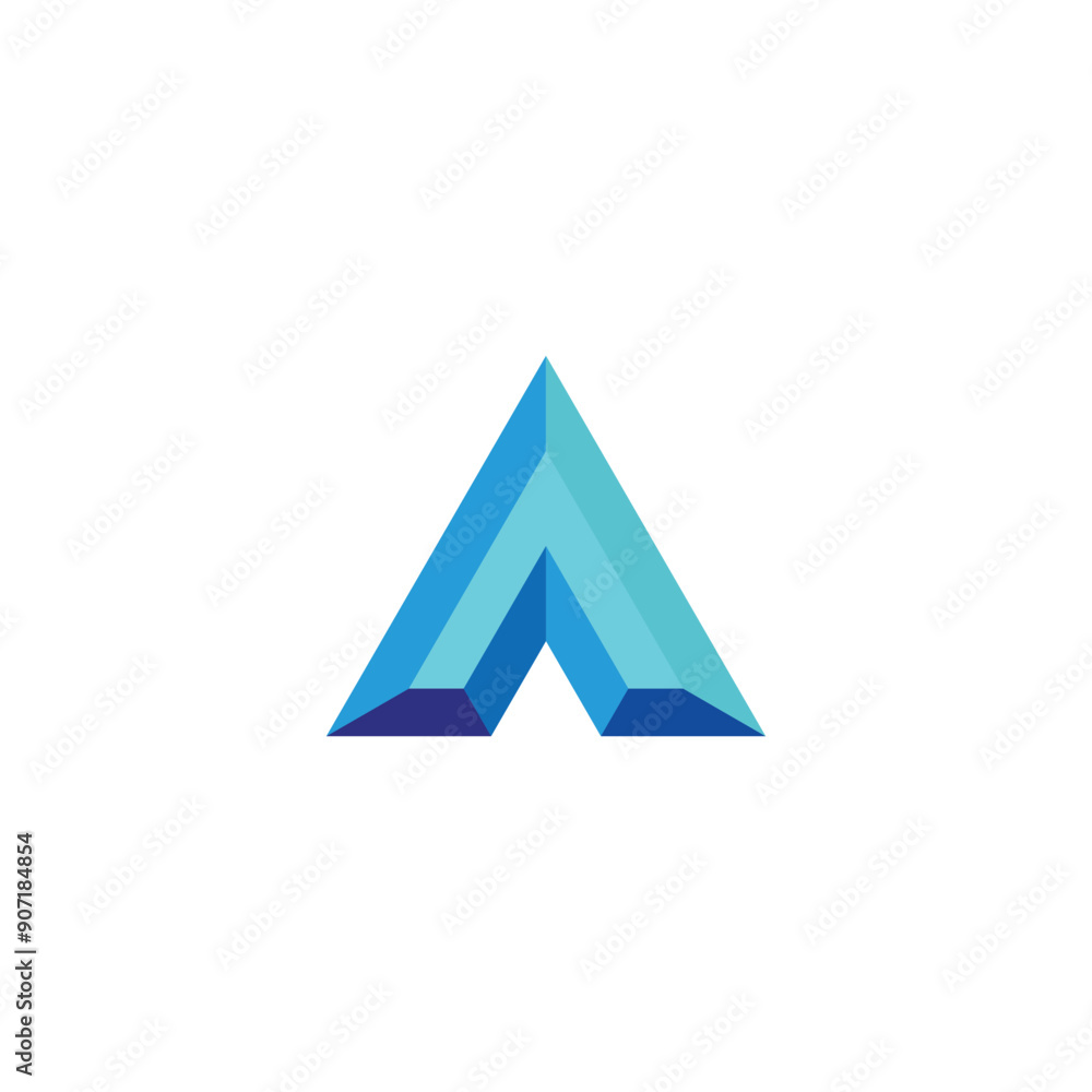 Letter A diamond, 3d geometric symbol simple logo vector Letter A diamond, 3d geometric symbol simple logo vector