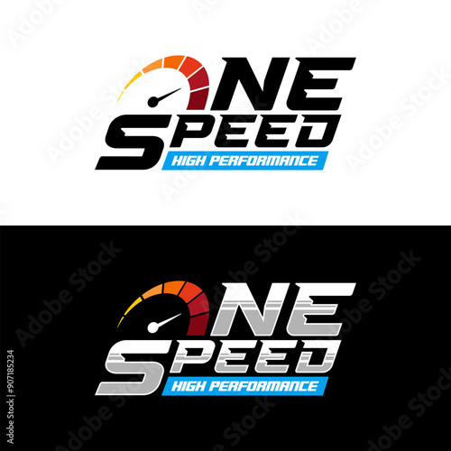 Obraz na płótnie One speed high performance logo design collection w salonie