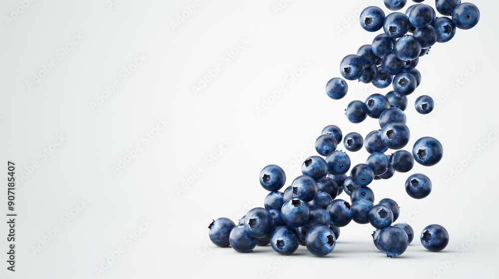 A bunch of blueberries are falling from the sky A bunch of blueberries are falling from the sky