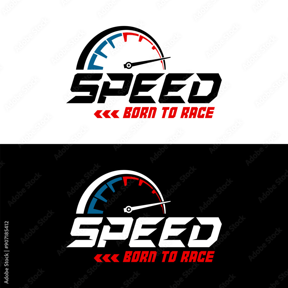 Speed born to race logo design