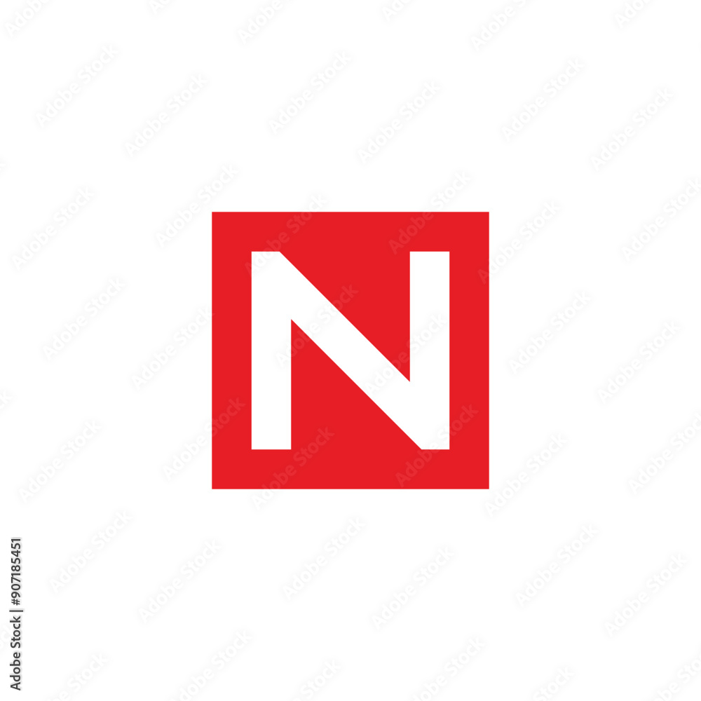 Letter N square geometric symbol simple logo vector Letter N square geometric symbol simple logo vector