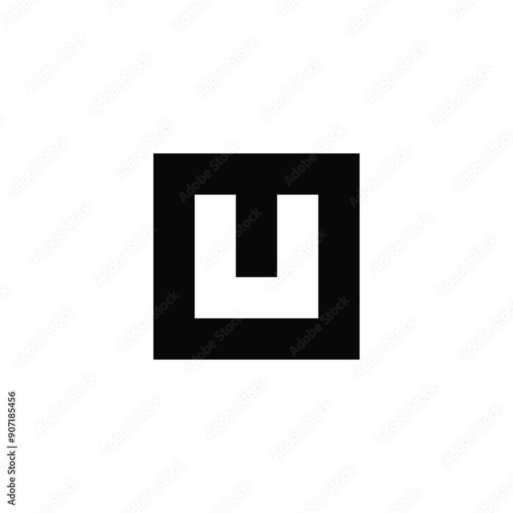 Letter outline square geometric symbol simple logo vector Letter outline square geometric symbol simple logo vector