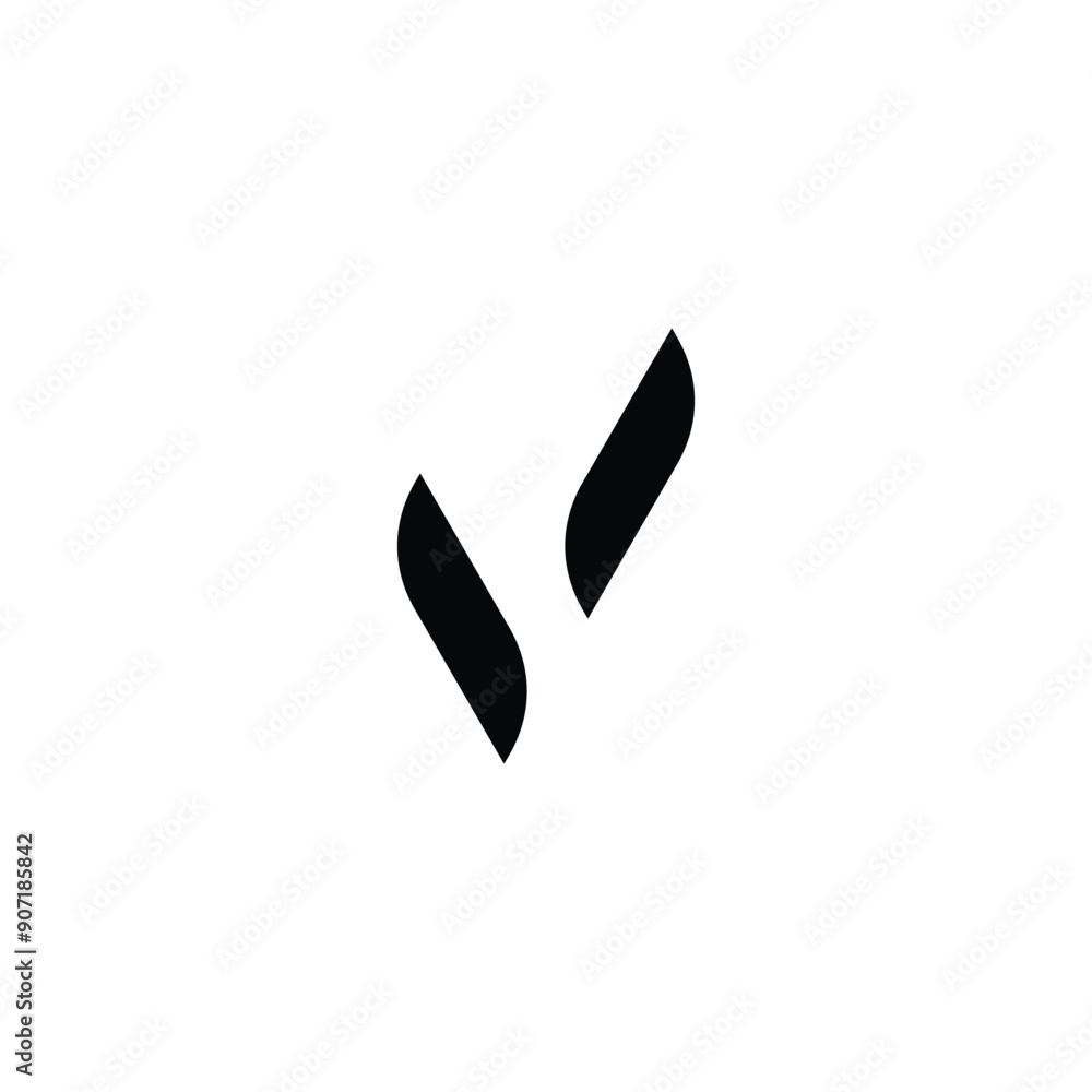 Letter v two leaves geometric symbol simple logo vector Letter v two leaves geometric symbol simple logo vector