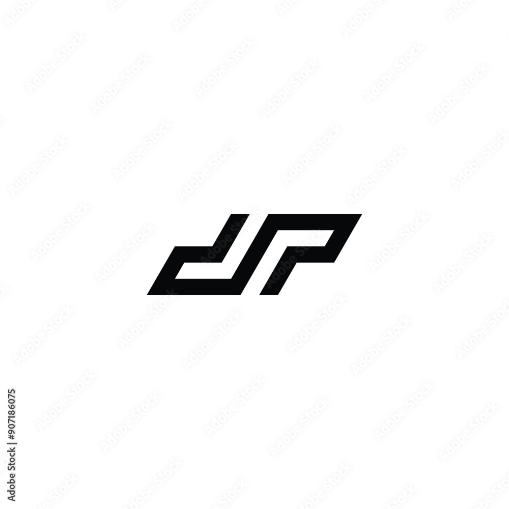 Letter Jr outline, modern geometric symbol simple logo vector Letter Jr outline, modern geometric symbol simple logo vector