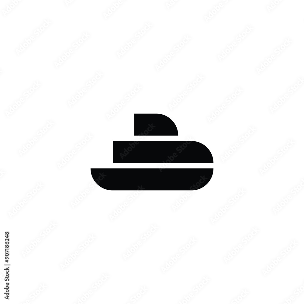 Letter B boat geometric symbol simple logo vector Letter B boat geometric symbol simple logo vector
