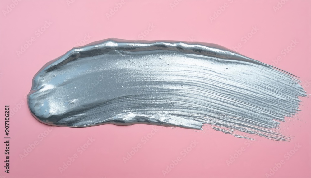 A vibrant and colorful paint brush stroke isolated on a pristine white background, showcasing its bold and expressive nature. Art enthusiasts and those who appreciate modern, abstract design