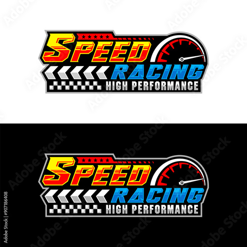 Obraz na płótnie Speed racing high performance logo design collection w salonie