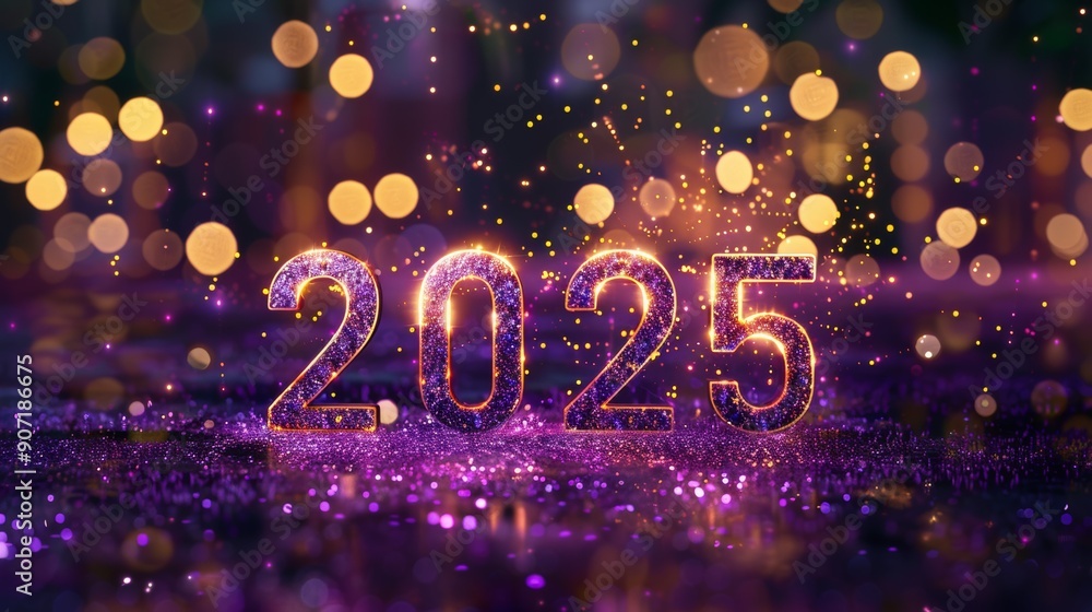 Number 2025. Merry Christmas and Happy New Year concept. Selective focus background and copy space Number 2025. Merry Christmas and Happy New Year concept. Selective focus background and copy space