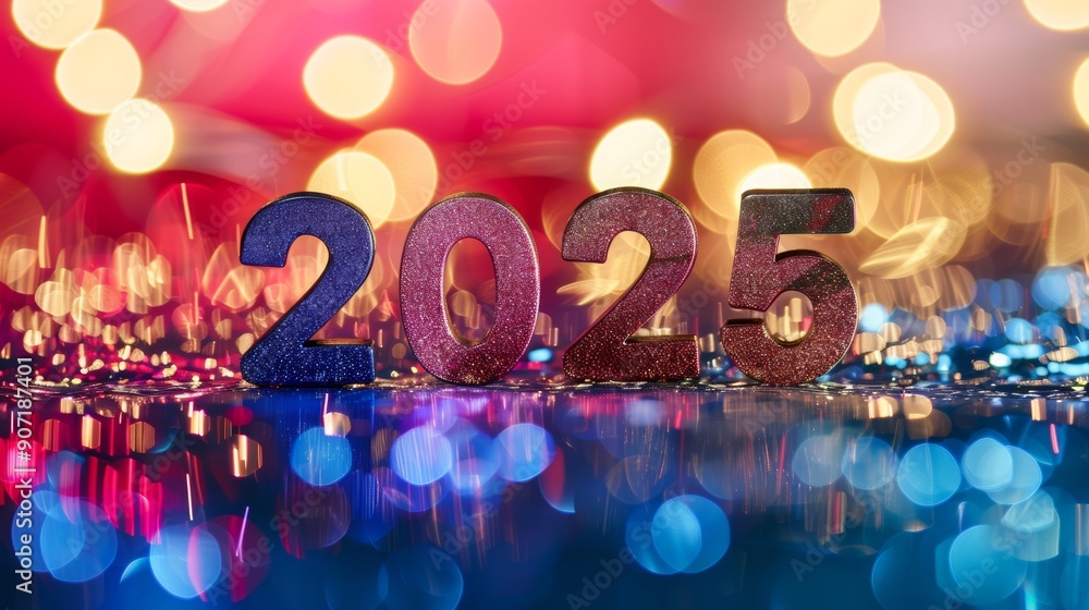 Number 2025. Merry Christmas and Happy New Year concept. Selective focus background and copy space Number 2025. Merry Christmas and Happy New Year concept. Selective focus background and copy space