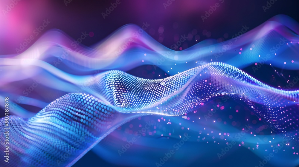 Abstract digital wave of particles Abstract digital wave of particles