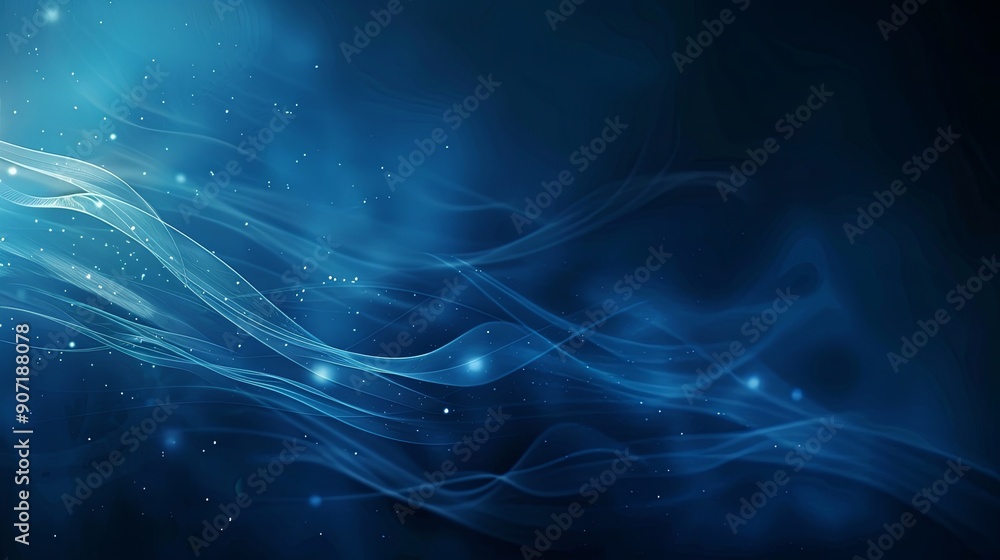 Obraz premium Stylish PowerPoint Presentation Background with a Modern Internet Theme, Dark Blue Gradient, Clean and Refreshing Aesthetic