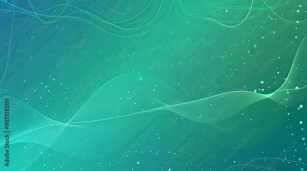 Obraz premium Stylish Internet-themed Presentation with Emerald Gradients for a Refreshing and Modern Look. Clean and Professional Slide Design