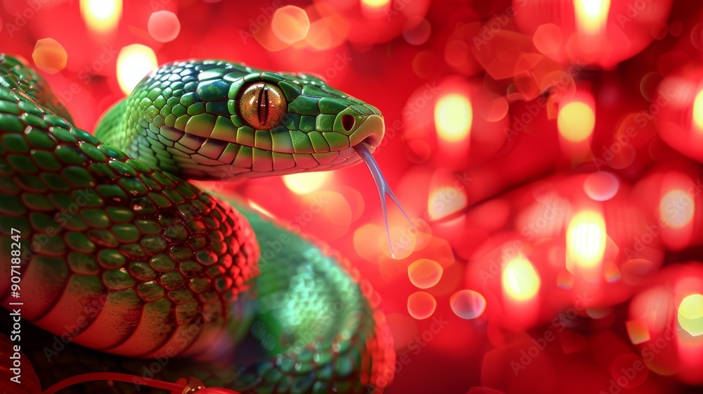 Snake symbol of 2025. Merry Christmas and Happy New Year concept. Selective focus background and copy space Snake symbol of 2025. Merry Christmas and Happy New Year concept. Selective focus background and copy space