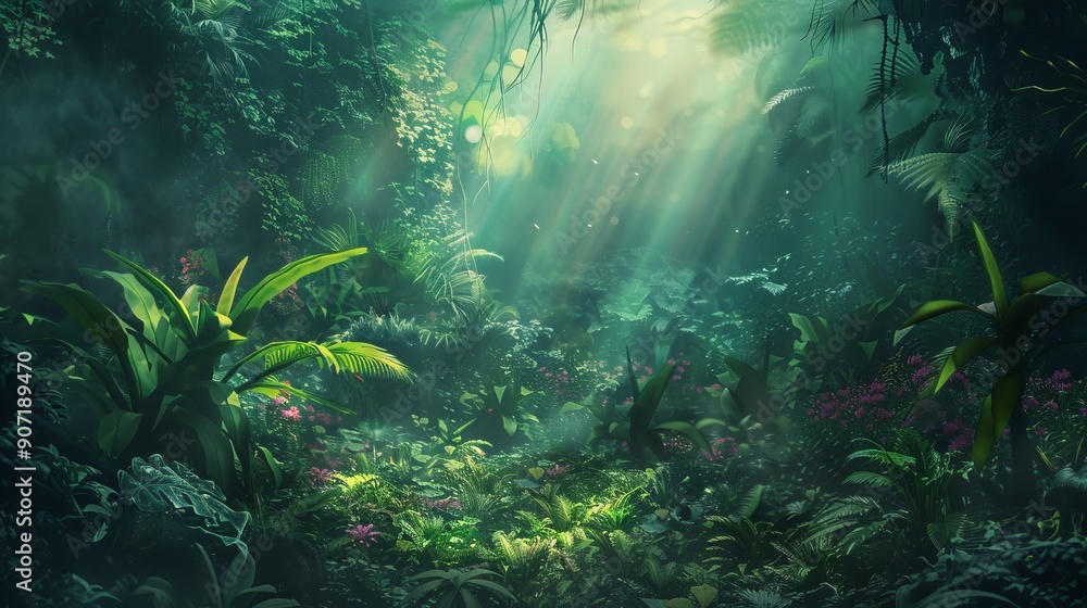 Deep tropical jungles of Southeast Asia in august Deep tropical jungles of Southeast Asia in august