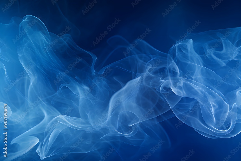 Abstract blue smoke on a dark background Abstract blue smoke on a dark background