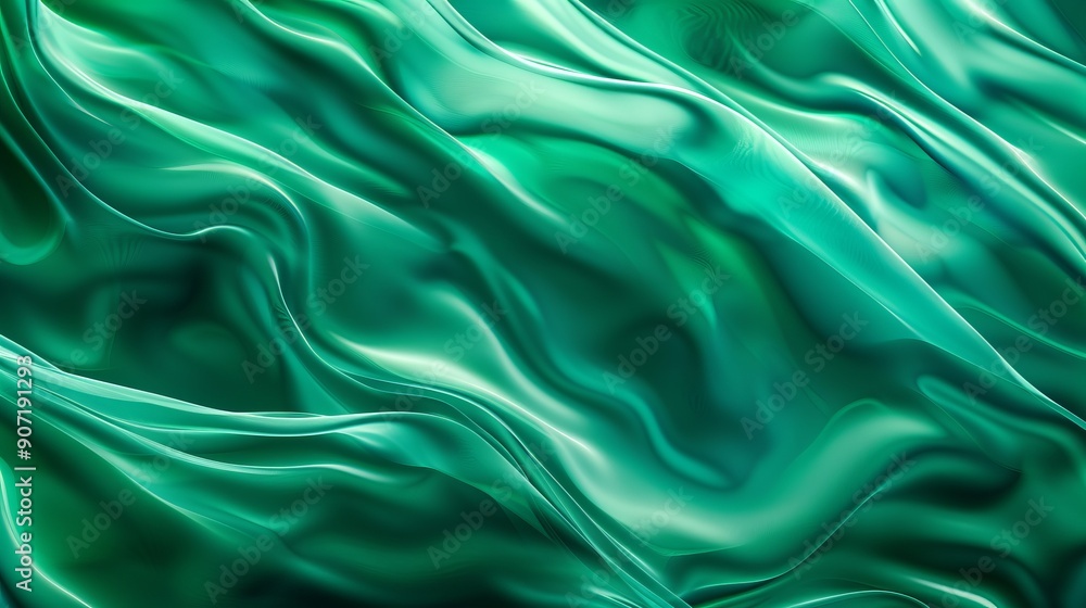 Obraz premium Liquid fluid art abstract background. Blue green acrylic paint underwater, galactic smoke ocean