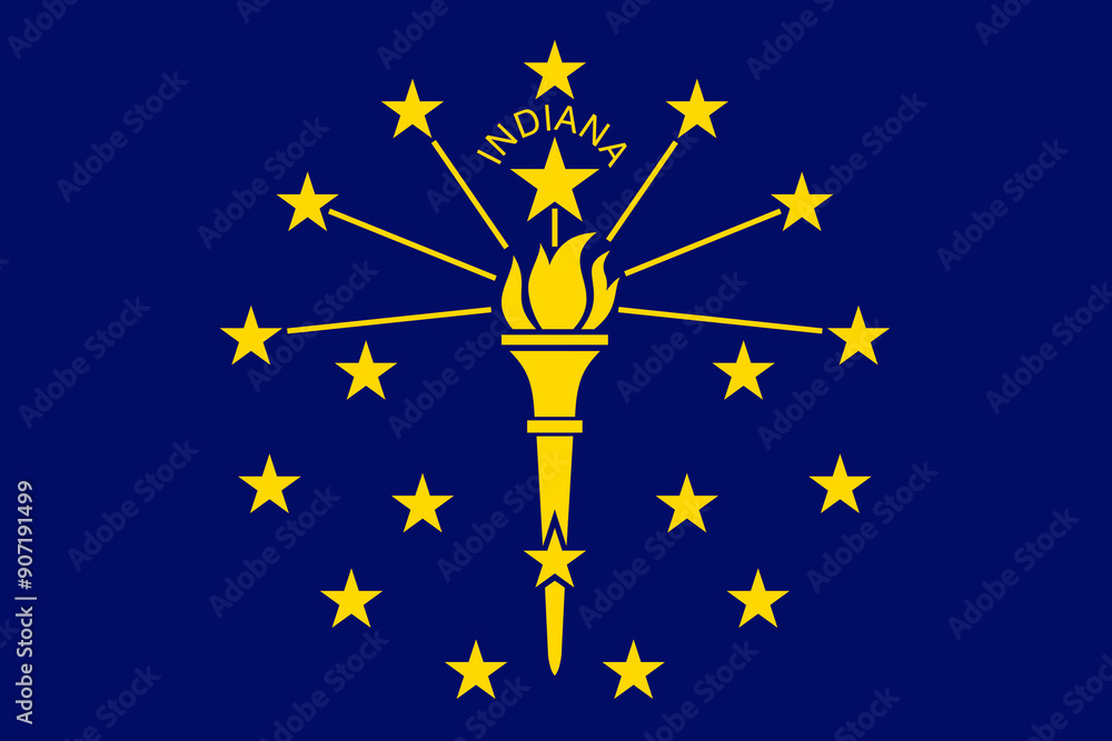 Naklejka premium Indiana State Flag background illustration