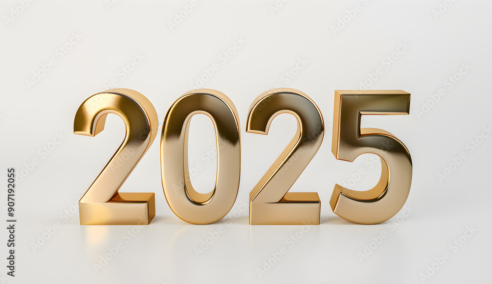 The gold letters spell out the number twenty-five The gold letters spell out the number twenty-five