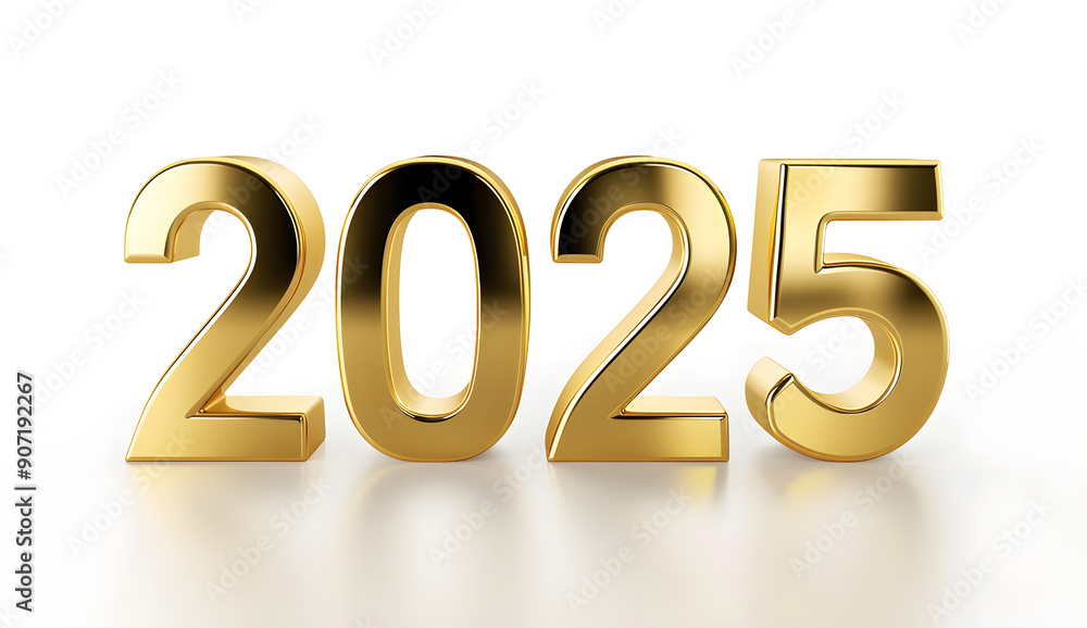 The year is 2025 and it is written in gold The year is 2025 and it is written in gold