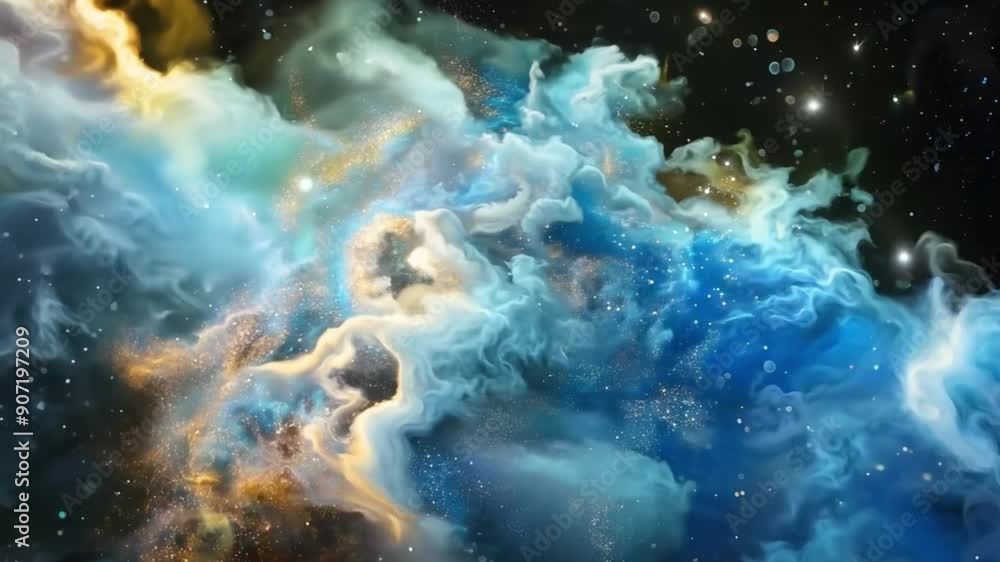 Vibrant Cosmic Nebula with Fiery Hues. Vibrant Cosmic Nebula with Fiery Hues.