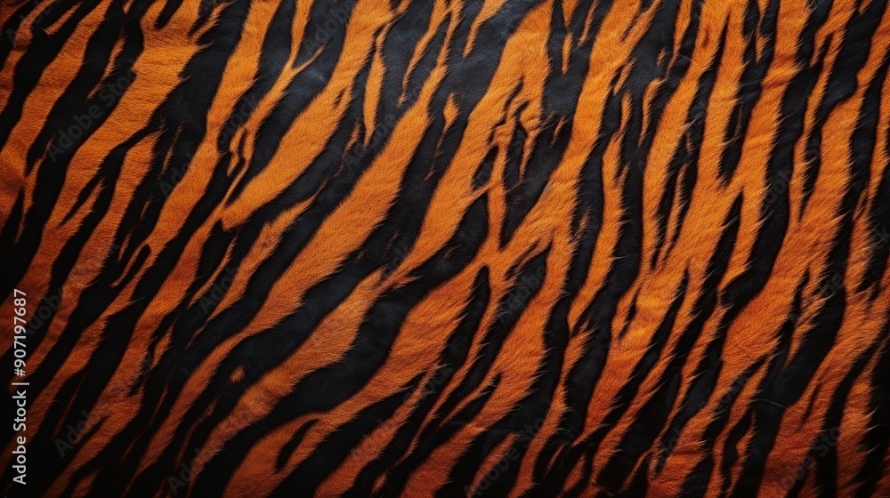 Tiger Fur Texture Close-Up Tiger Fur Texture Close-Up
