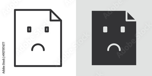 Corrupted file icon Black line art vector logo set