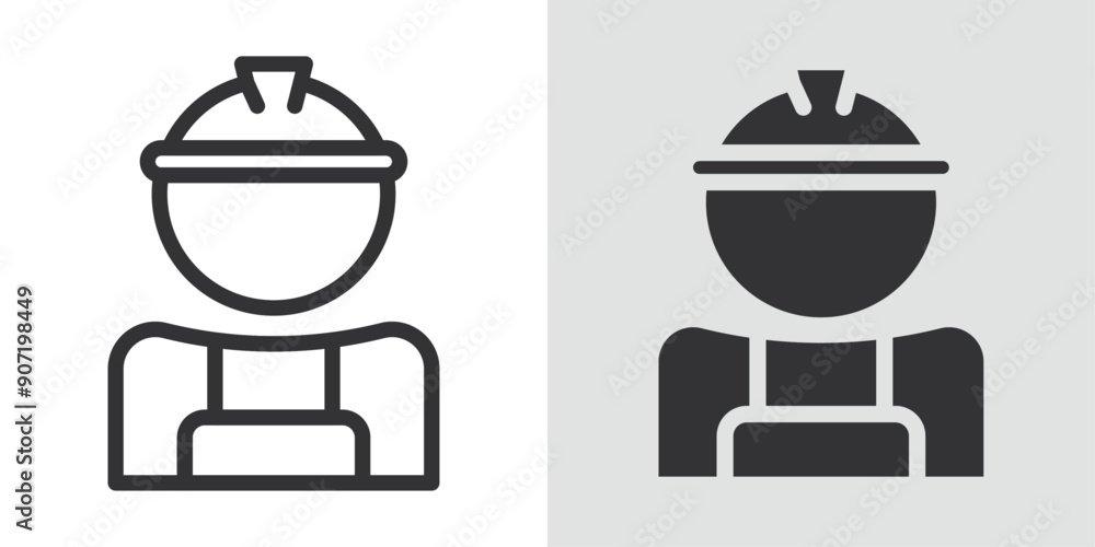Labour icon Black line art vector logo set Labour icon Black line art vector logo set