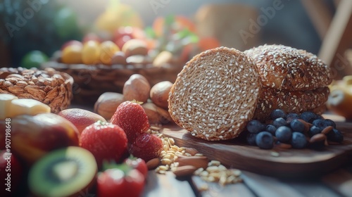High-fiber foods aiding digestion and satiety