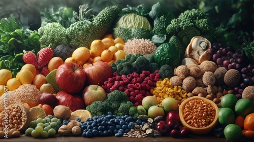 High-fiber foods aiding digestion and satiety