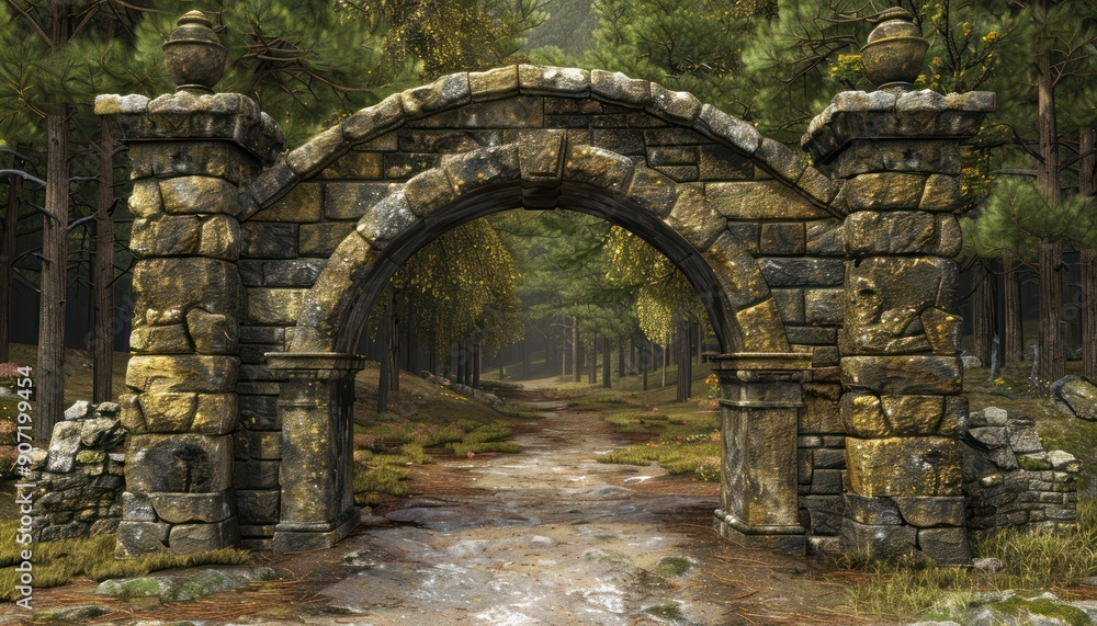 Stone Archway Entrance to a Winding Woodland Path, Discover the Scenic Beauty of Nature's Hidden Trails, Explore the Tranquil Atmosphere of a Secluded Forest, Embark on a Natural Adventure Through Stone Archway Entrance to a Winding Woodland Path, Discover the Scenic Beauty of Nature's Hidden Trails, Explore the Tranquil Atmosphere of a Secluded Forest, Embark on a Natural Adventure Through