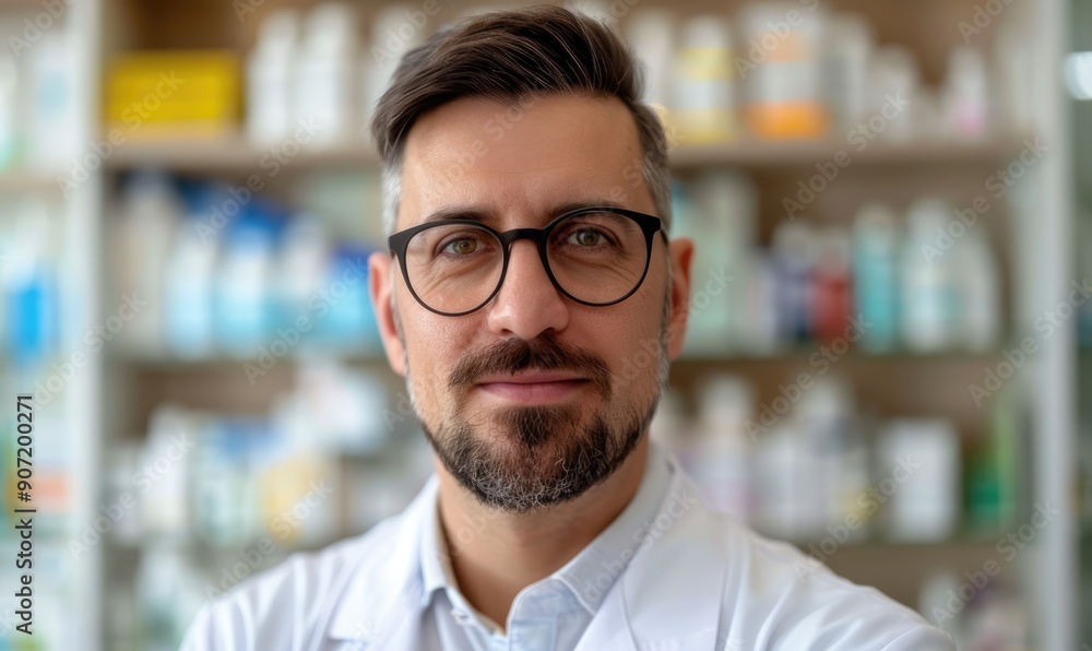 Obraz premium Pharmacist at Work: Precision in Healthcare