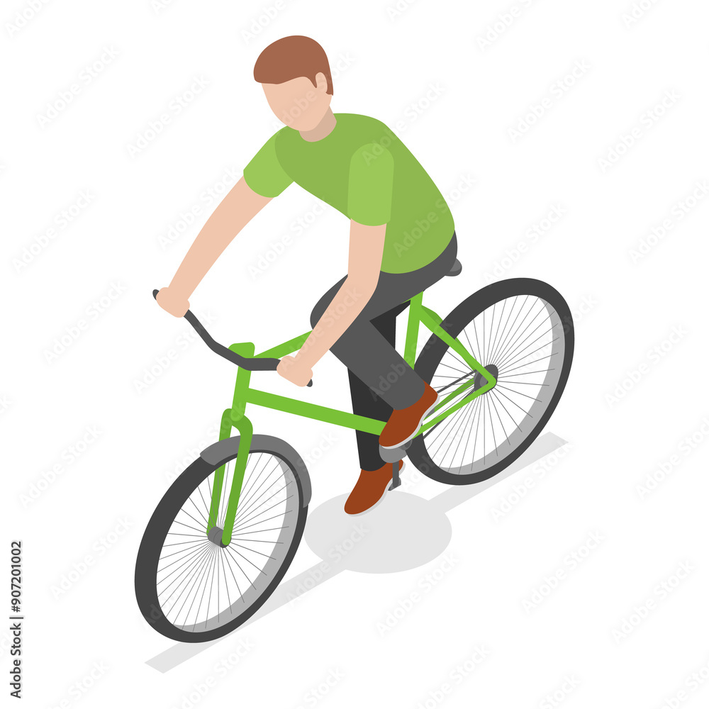 3D Isometric Flat Illustration of Green Energy Transport Set. Item 4 3D Isometric Flat Illustration of Green Energy Transport Set. Item 4