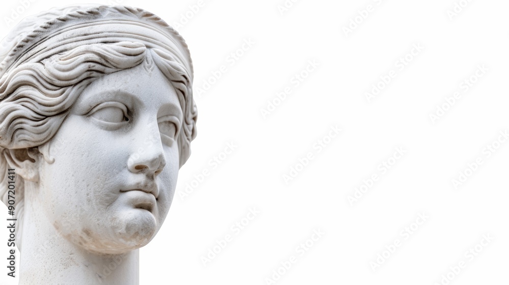 Obraz premium A statue of a woman with a headband