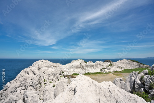 和歌山 由良 白崎海岸 白崎海洋公園 石灰岩 岬