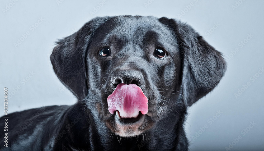 Obraz premium black labrador puppy