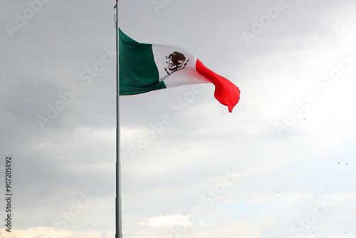 Flag of Mexico, Mexican national pride, symbol of freedom and justice that represents and unites countrymen with courage and patriotism photo