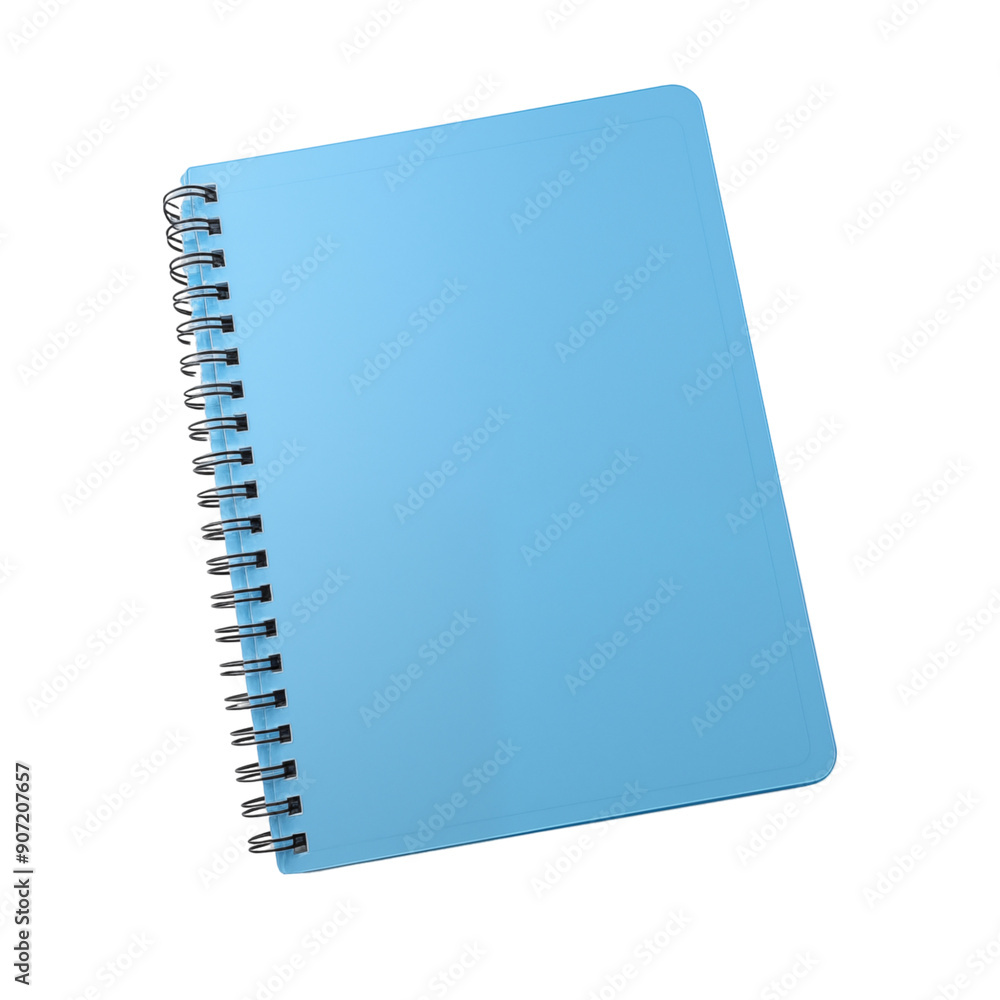 Blue Spiral Notebook On Transparent Background Top View Blue Spiral Notebook On Transparent Background Top View