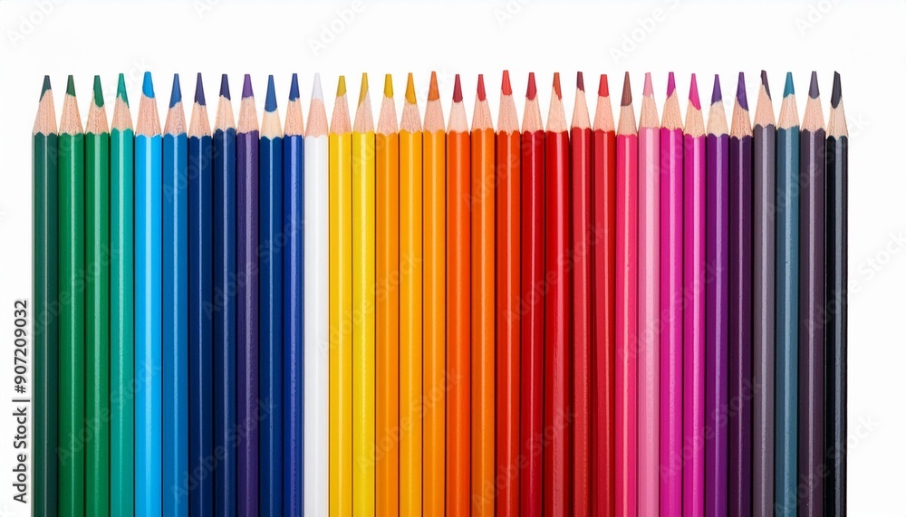 color pencils isolated on white background color pencils isolated on white background