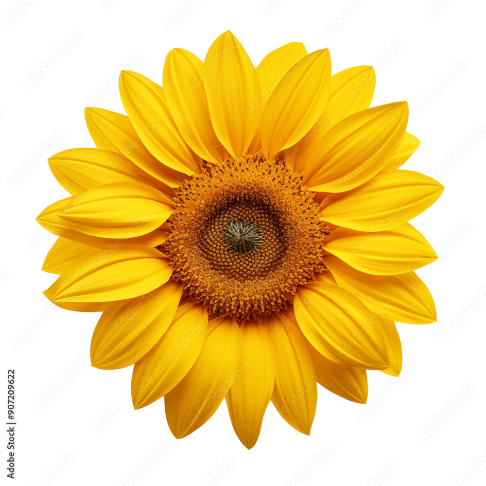 Bright Yellow Sunflower Isolated On Transparent Background Bright Yellow Sunflower Isolated On Transparent Background