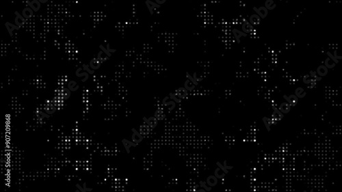 Seamless abstract technology halftone dotted overlay background animation