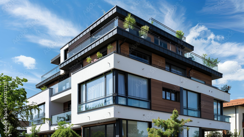 contemporary urban townhouse with sleek lines and rooftop terrace, contemporary urban townhouse with sleek lines and rooftop terrace,