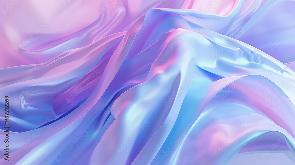 Obraz premium Light Gradient Background. Abstract Flow Shape Poster. Vivid Digital Landing Pages. Blue Dynamic Illustration. Gradient Background which is very good