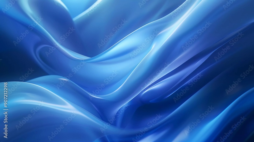 Obraz premium Light Gradient Background. Abstract Flow Shape Poster. Vivid Digital Landing Pages. Blue Dynamic Illustration. Gradient Background which is very good