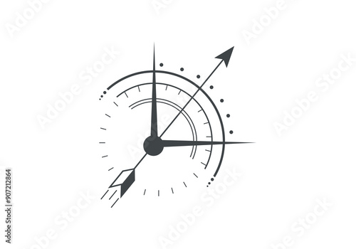 compass icon direction indicator illustration design template logo icon vector